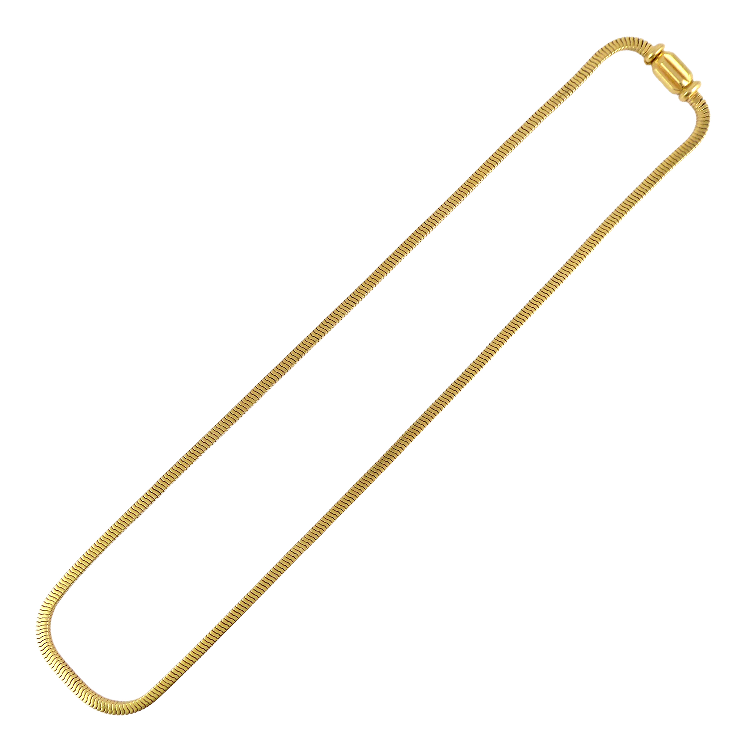 Mid-to-late 20th century snake-link chain necklace by Cartier, circa 1970, of square section,